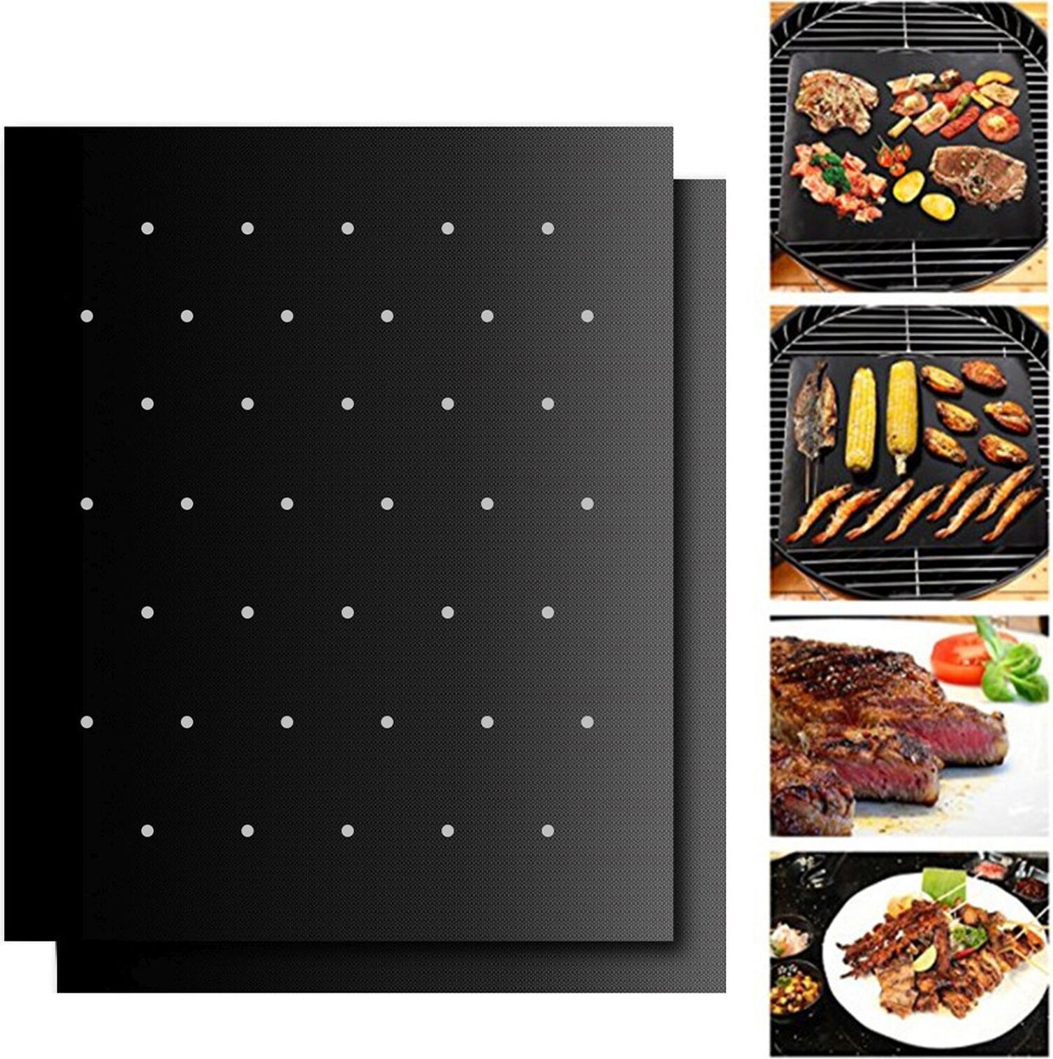 FANMATS Grillmatte – 66 X 107 Cm (26 X 42 Zoll) – Schwarz – Aus Recyceltem Vinyl
