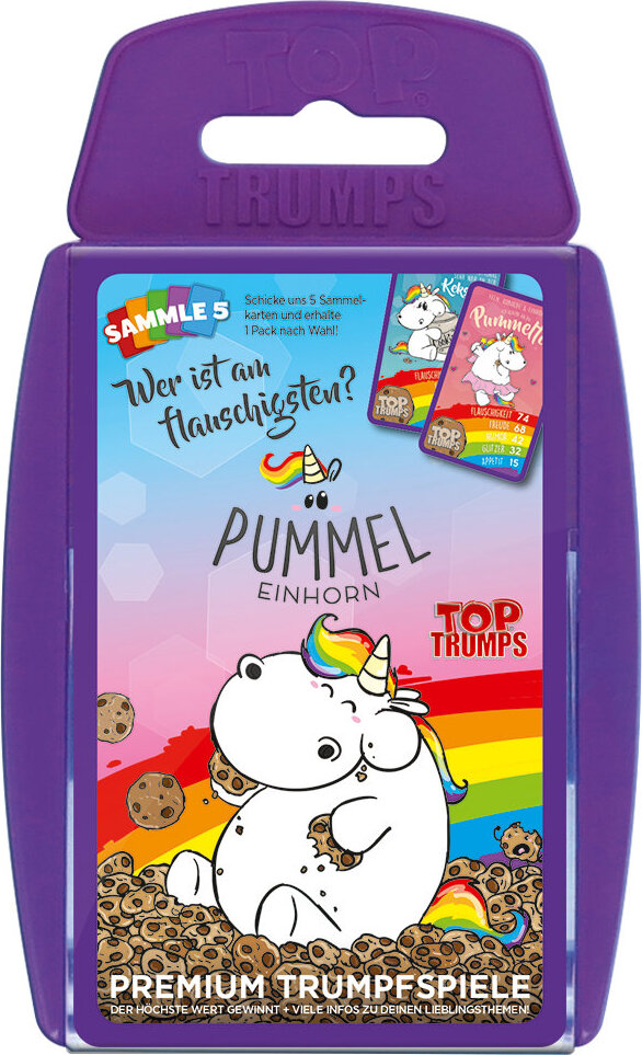 Winning Moves Top Trumps Pummeleinhorn Quartettspiel Quartett Spiel Kartenspiel WM10262