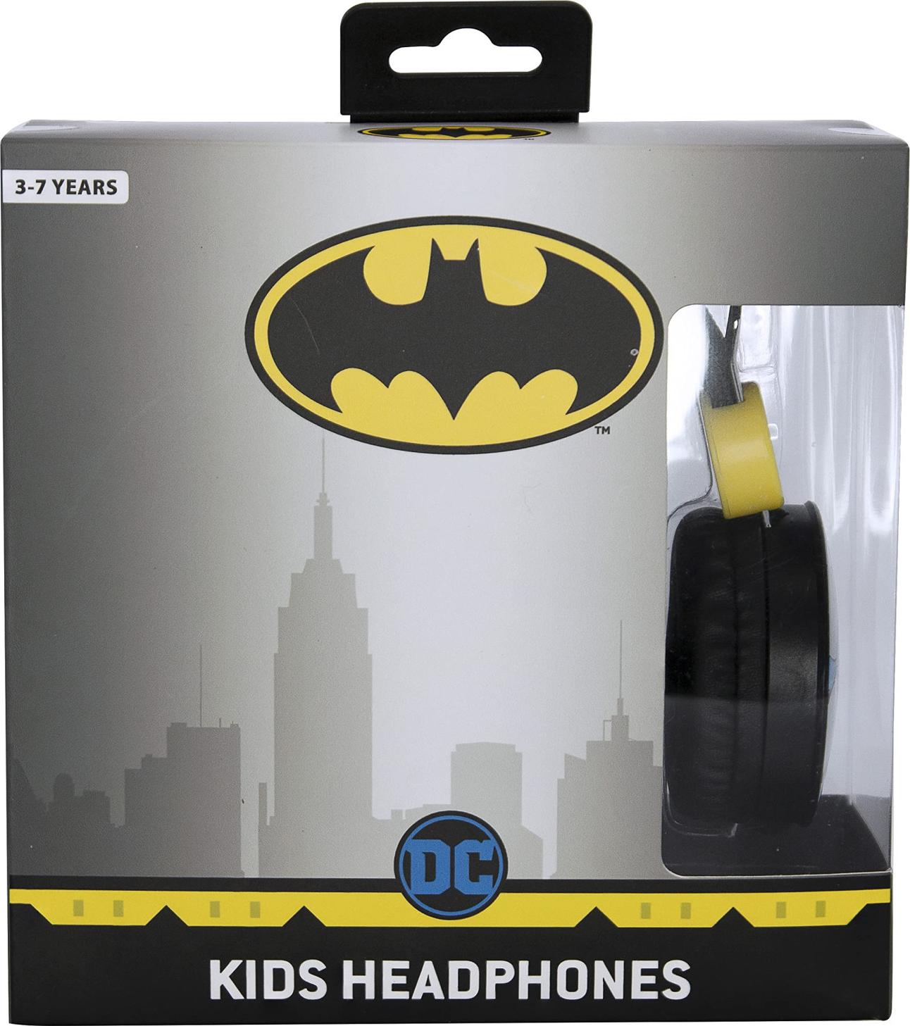 OTL Technologies Detské slúchadlá Batman - limit 85 dB, 3-7 rokov, 3,5 mm jack