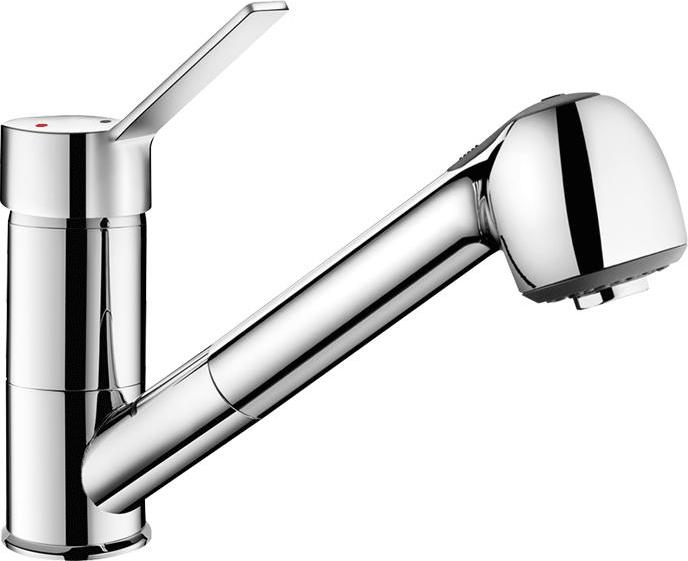 Delabie SPT-EHM, EP, Schwenkauslauf, H105mm, Auszugbrause, Bediengr. 2211EP