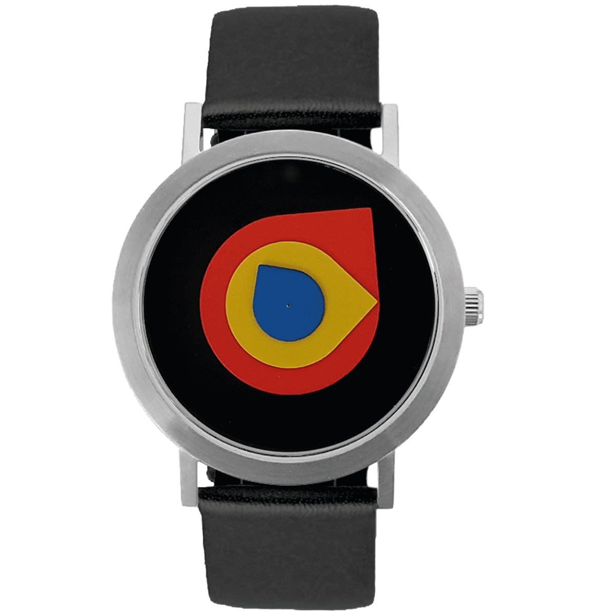 Bauhaus-Armbanduhr, schwarz.
