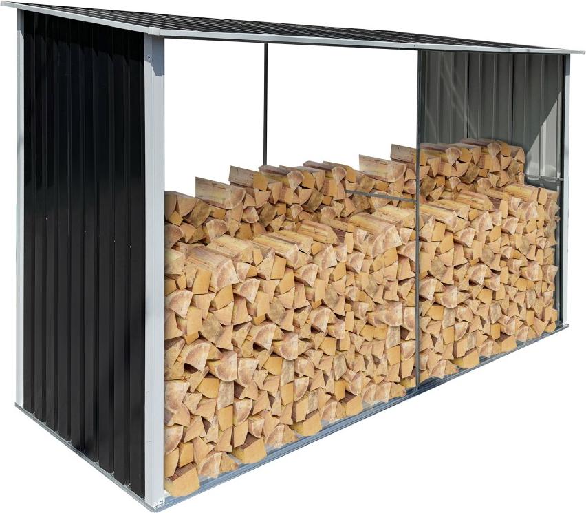 Kondela Prístrešok na drevo Daryl Typ 3 - antracit / biela