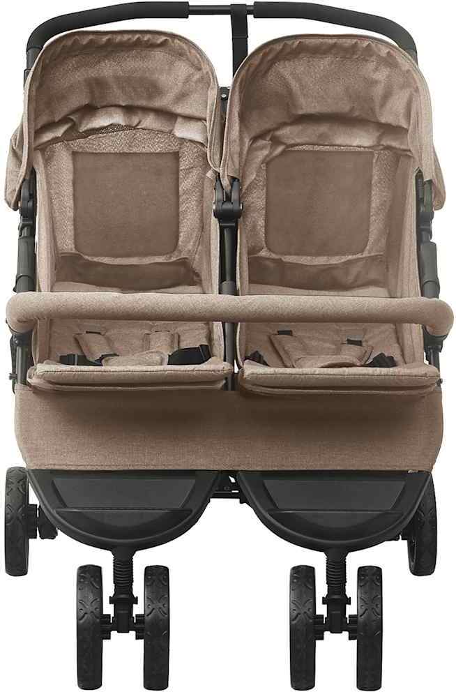 vidaXL Geschwisterwagen Taupe Stahl 10243