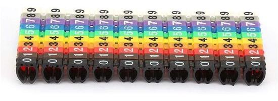 OEM Kabelidentifikationsclip in verschiedenen Farben mit Nummerierung (1,5 mm²) 2026
