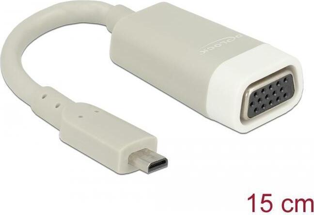 DELOCK DeLOCK 65470 Videokabel Adapter 0,15 m microHDMI VGA Weiß