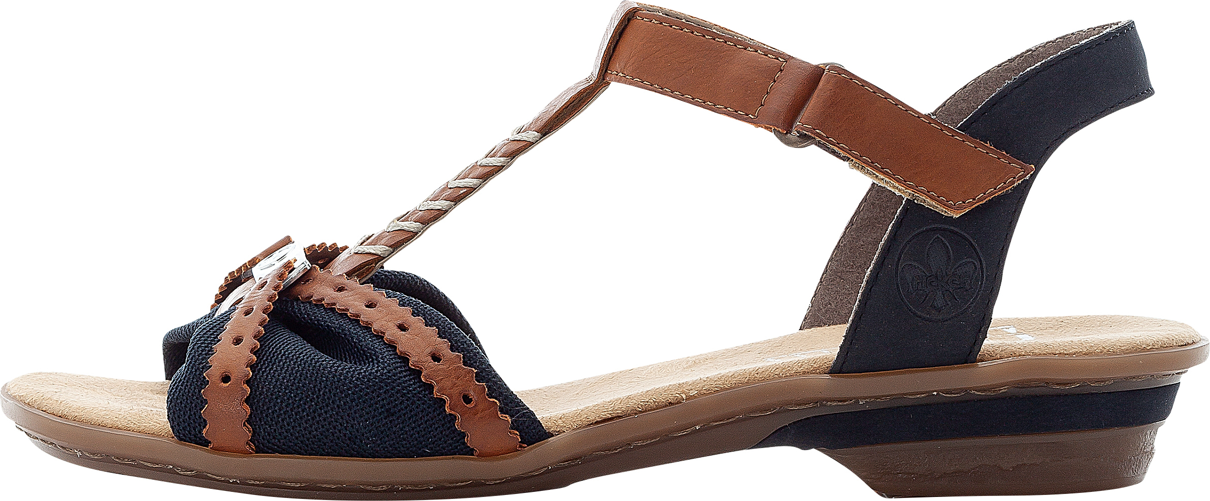 Rieker Women's Sandalette - Comfortable Casual Sandals In Two-Tone Style - View #14
