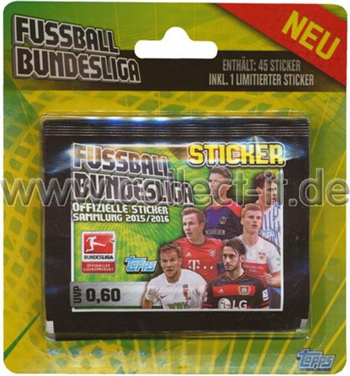 Topps Bundesliga 2015/16 - Sammelsticker - Blisterpack