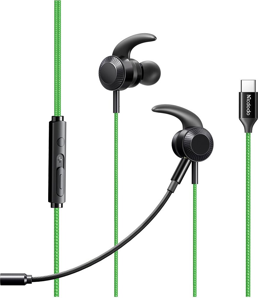 Mcdodo Slúchadlá S Mikrofónom Gaming Usb-C Dac, Zelené