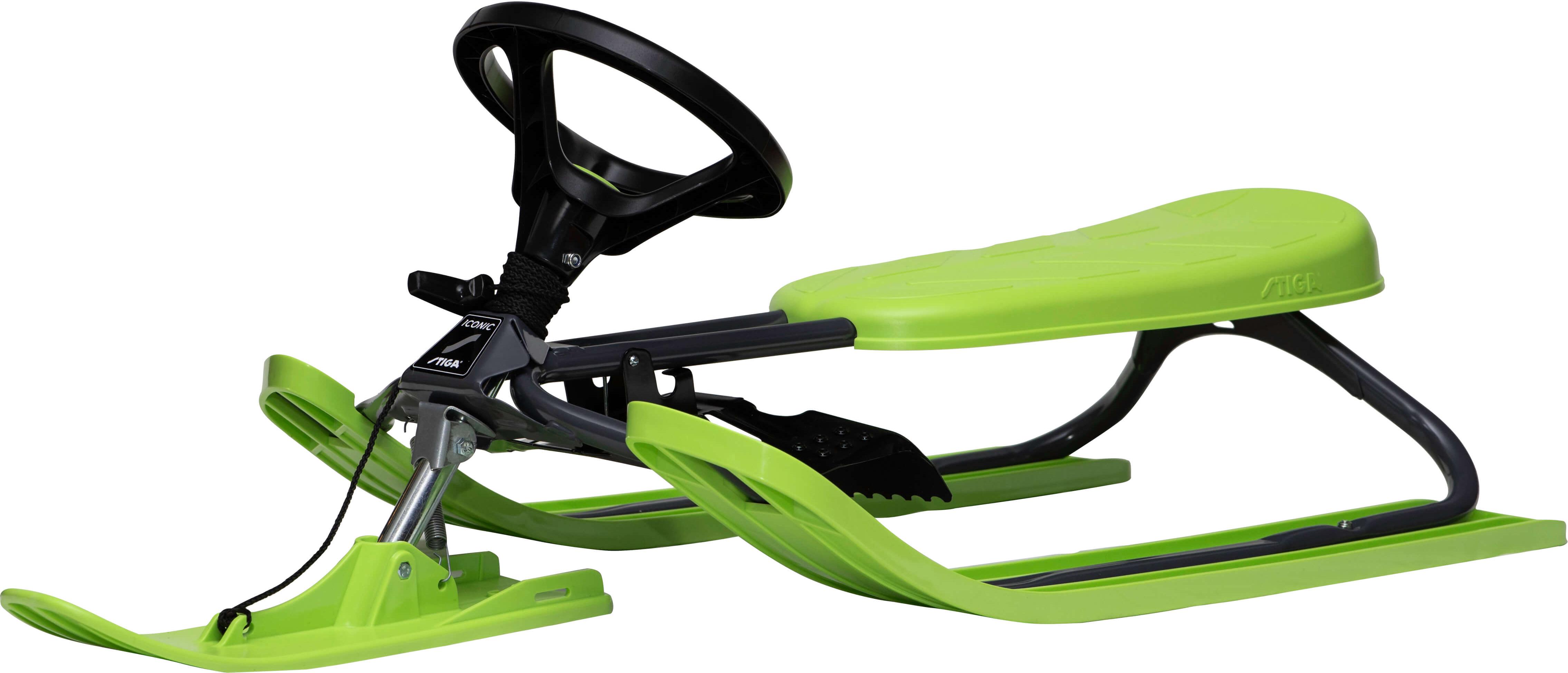 STIGA Snow Racer Iconic Graphite/ Grün Lenkschlitten 7342-1129-00
