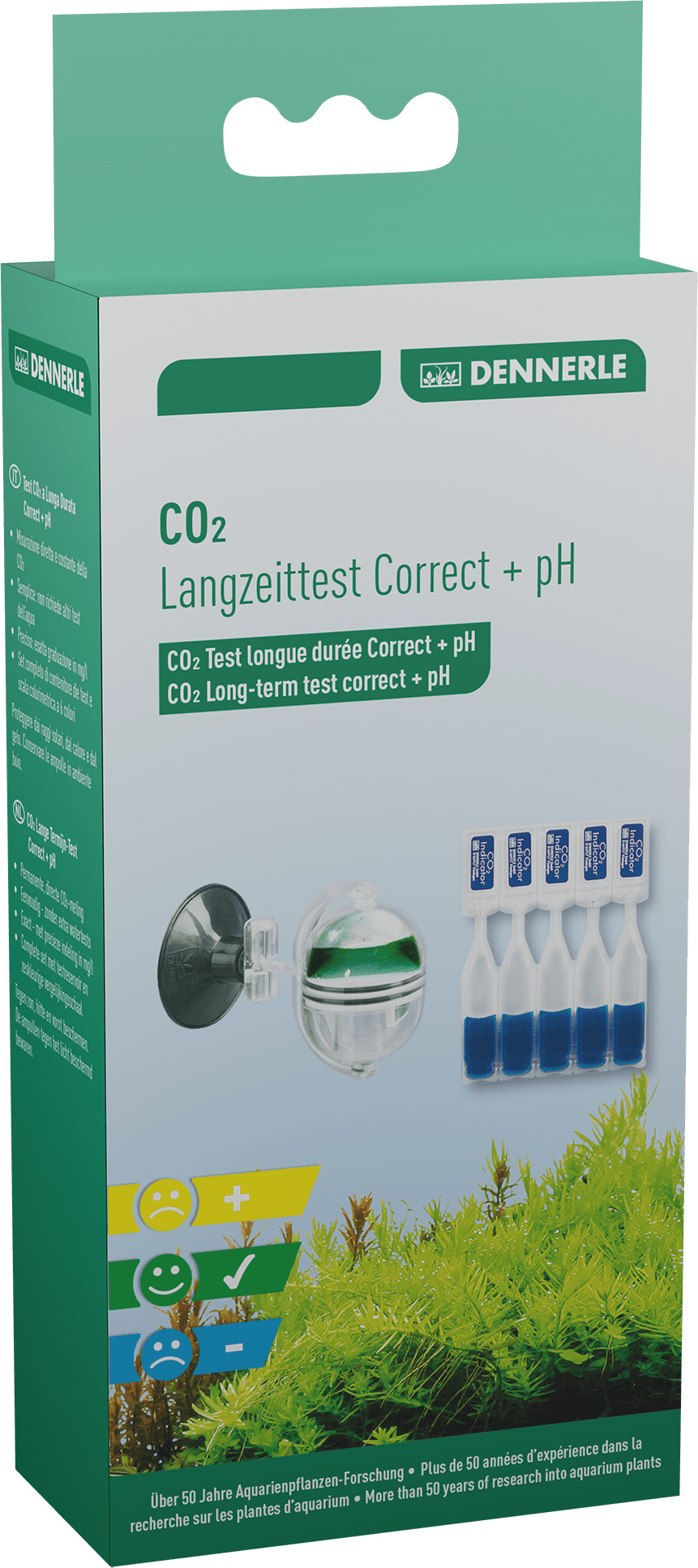 Dennerle CO2 Langzeittest Correct + pH - einfache und exakte Kontrolle des CO2-Gehalts im Aquarium 3040