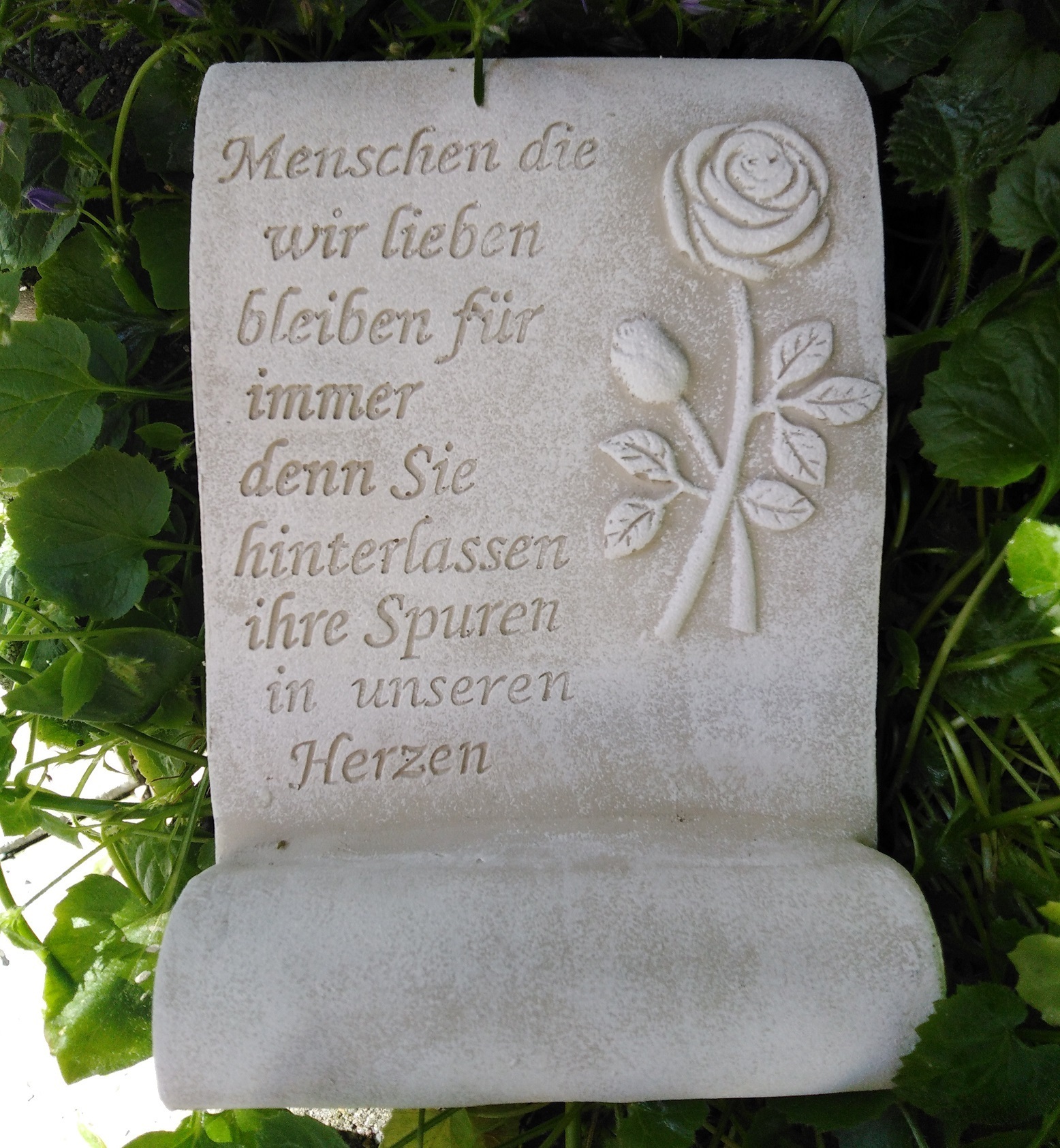 AS Grabschmuck XL Grabschmuck Schriftrolle - Menschen die wir lieben - Gedenkstein Grabdeko