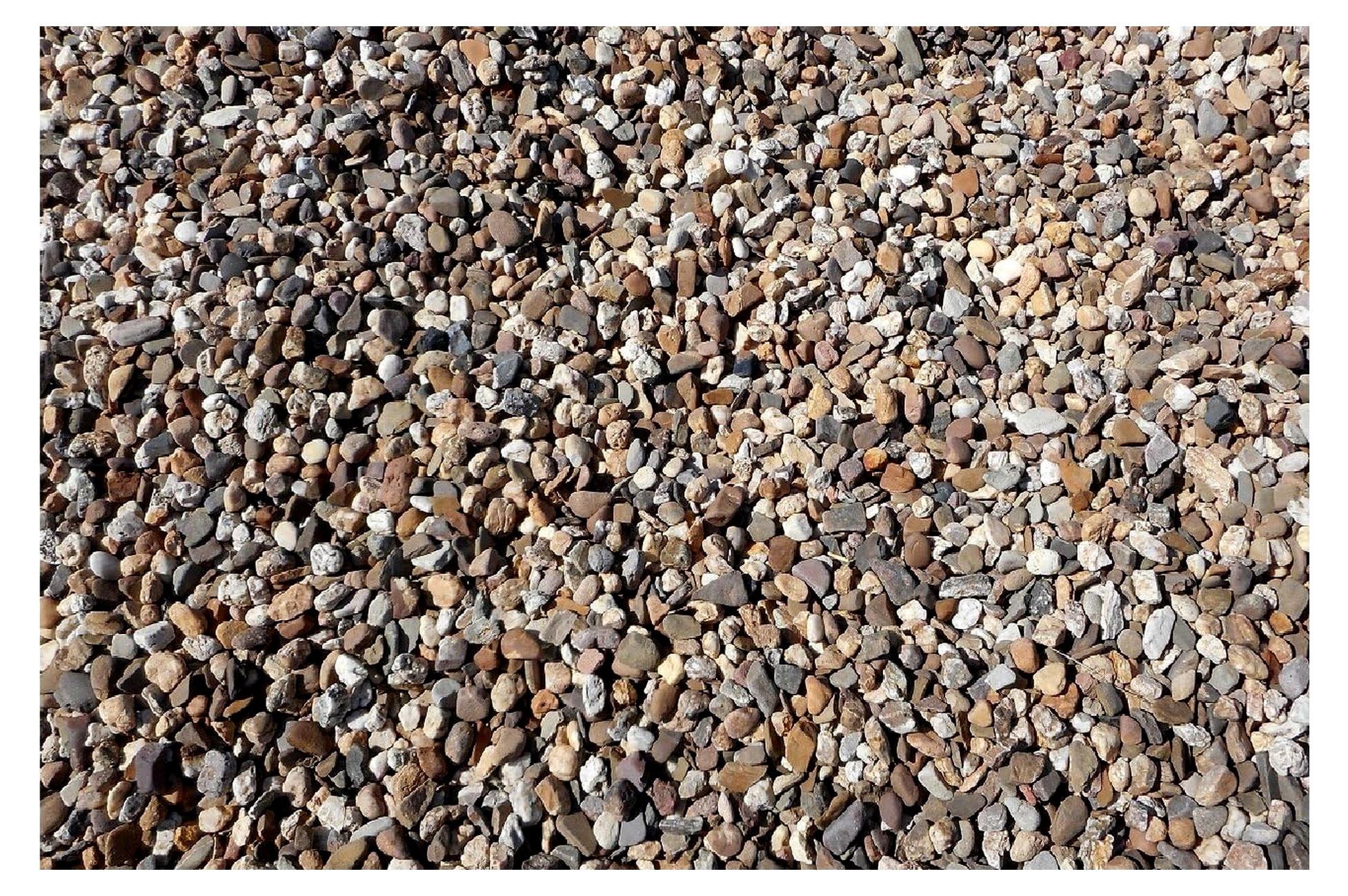 Markenlos Rheinkies 2-8 mm – Bunter Zierkies für Garten und Teich, natürlich gerundet, frostsicher und chemiefrei, 12,5 kg