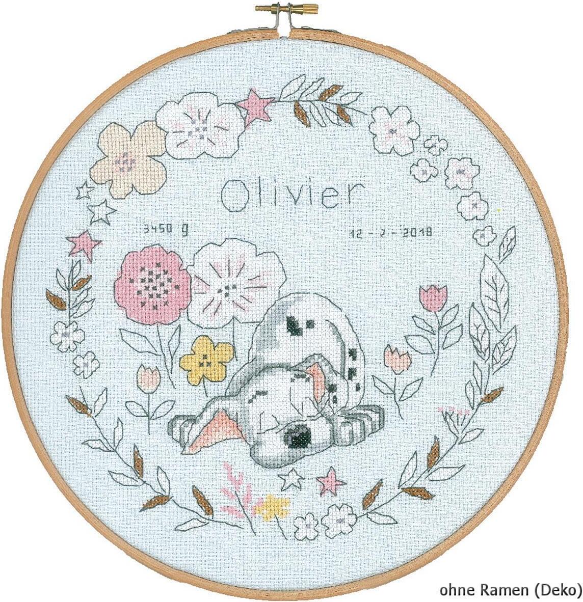 Vervaco-Stickpaket mit Stickrahmen Zählmotiv "Disney Little Dalmatian", Zählmotiv PN-0169714