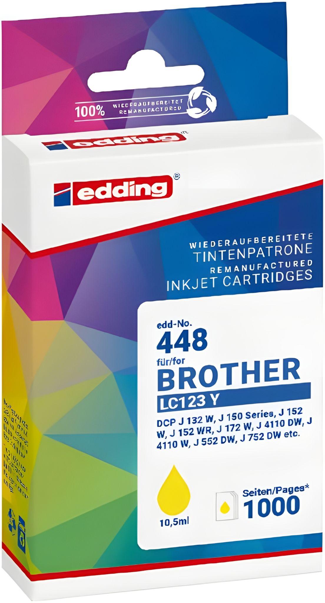 Edding EDD-448, Žltá, 10,5 ml, 1 kusov, 1000 strany, Balenie po jednom kuse
