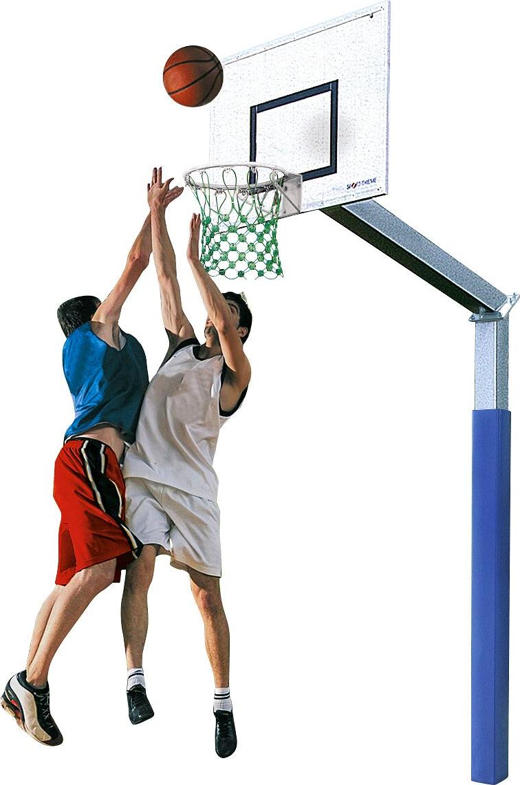Sport-Thieme Basketballanlage "Fair Play 2.0" mit Herkulesseil-Netz, Korb "Outdoor"