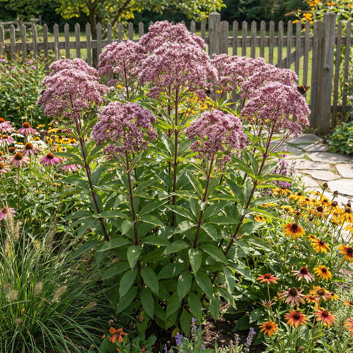 Herbie 6 Stück Eupatorium purpureum, Mehrjährige Staude, rosa bis purpurfarben, winterhart, P9H20 BL-5962
