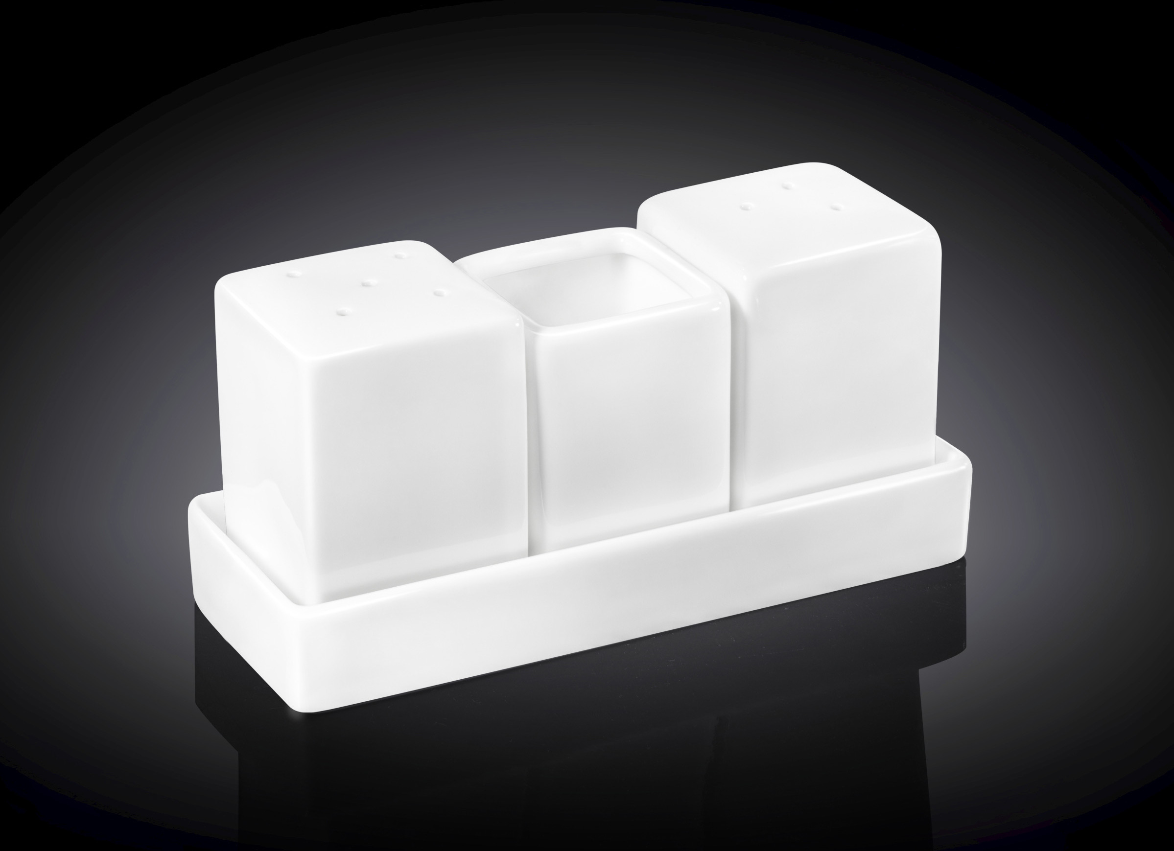 Wilmax Lot De 2 Salières Et Poivrières En Porcelaine Blanche Avec Motif Doré - Set Élégant Pour Cuisine, Maison Et Restaurant