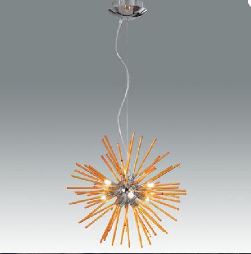 Pendelleuchten Pendel Fabas Luce Hängelampe chrom Amber 2980-40-125 NEW-1363