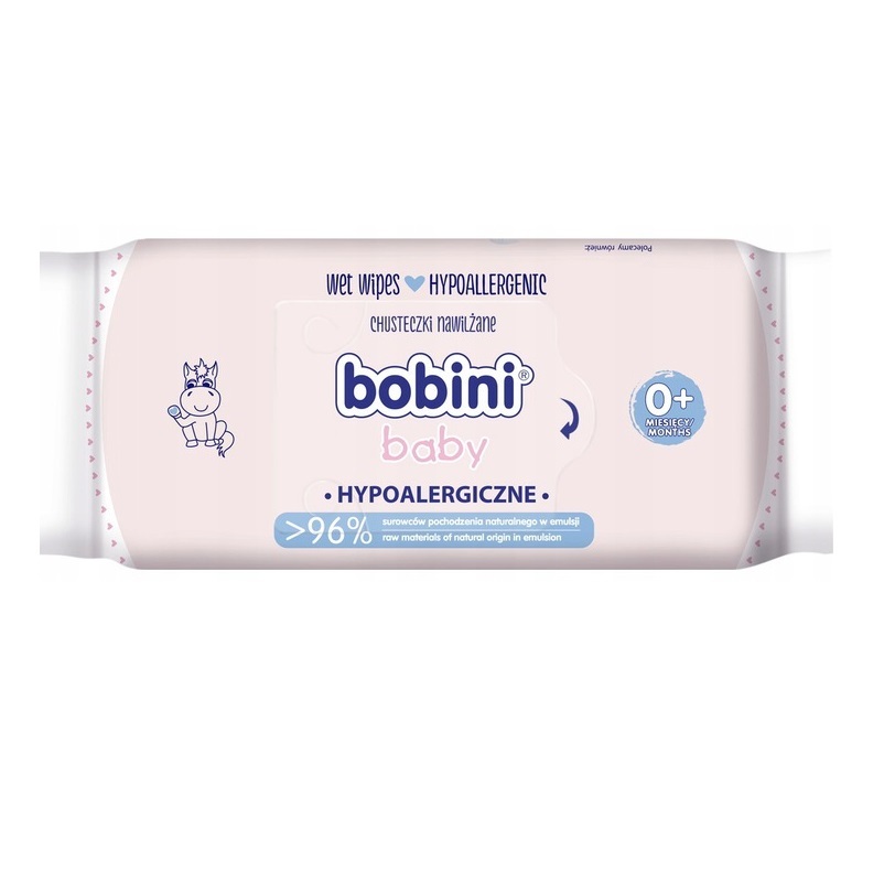 DR. MIELE COSMED GROUP SPÓKA AKCYJNA Bobini Baby Hypoallergene Feuchttücher für Babys und Kleinkinder, 60 Stück