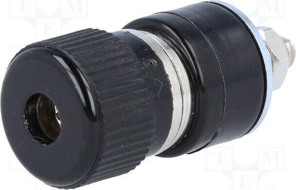 TNE 1x Buchse schwarz 30A vernickelt 60VDC 4mm Bananen -10÷80°C R1-26B BLACK Bananenb _1GH_R1-26B-B