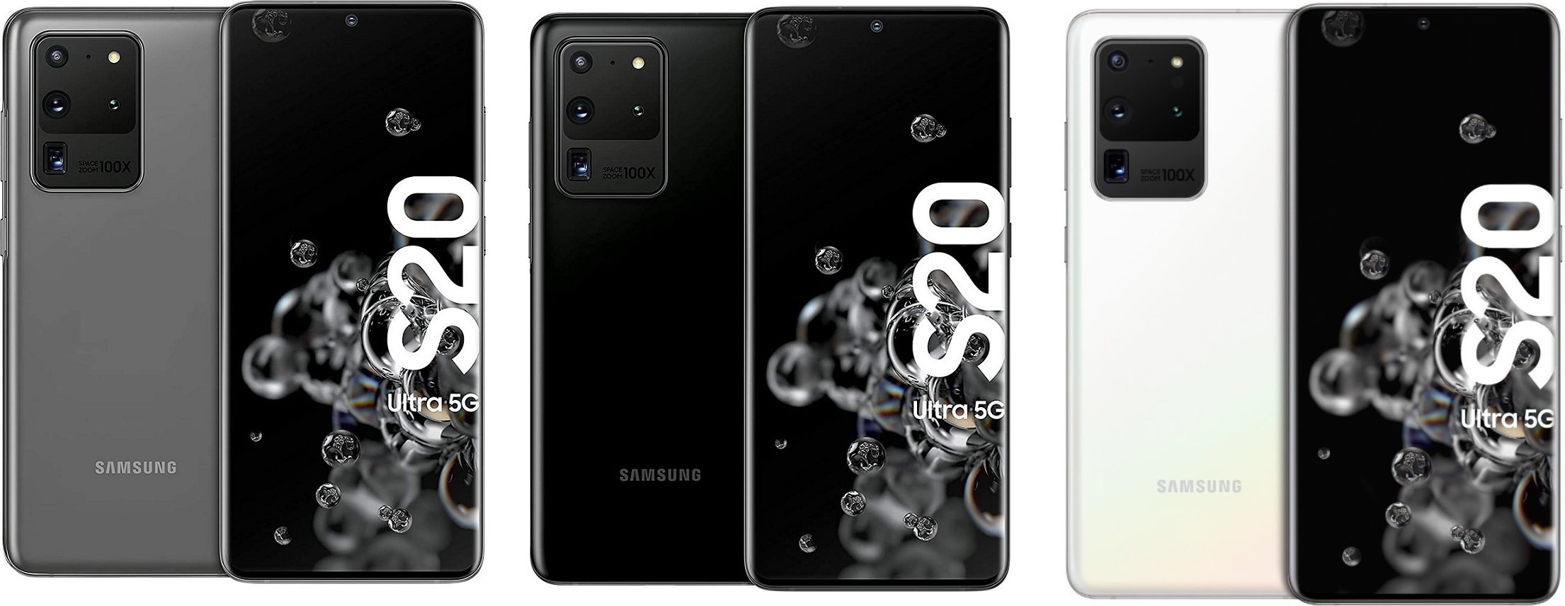 Samsung Galaxy S20 Ultra 5G - 128 GB - SM-G988B/DS - Dual-Sim - Cloud White