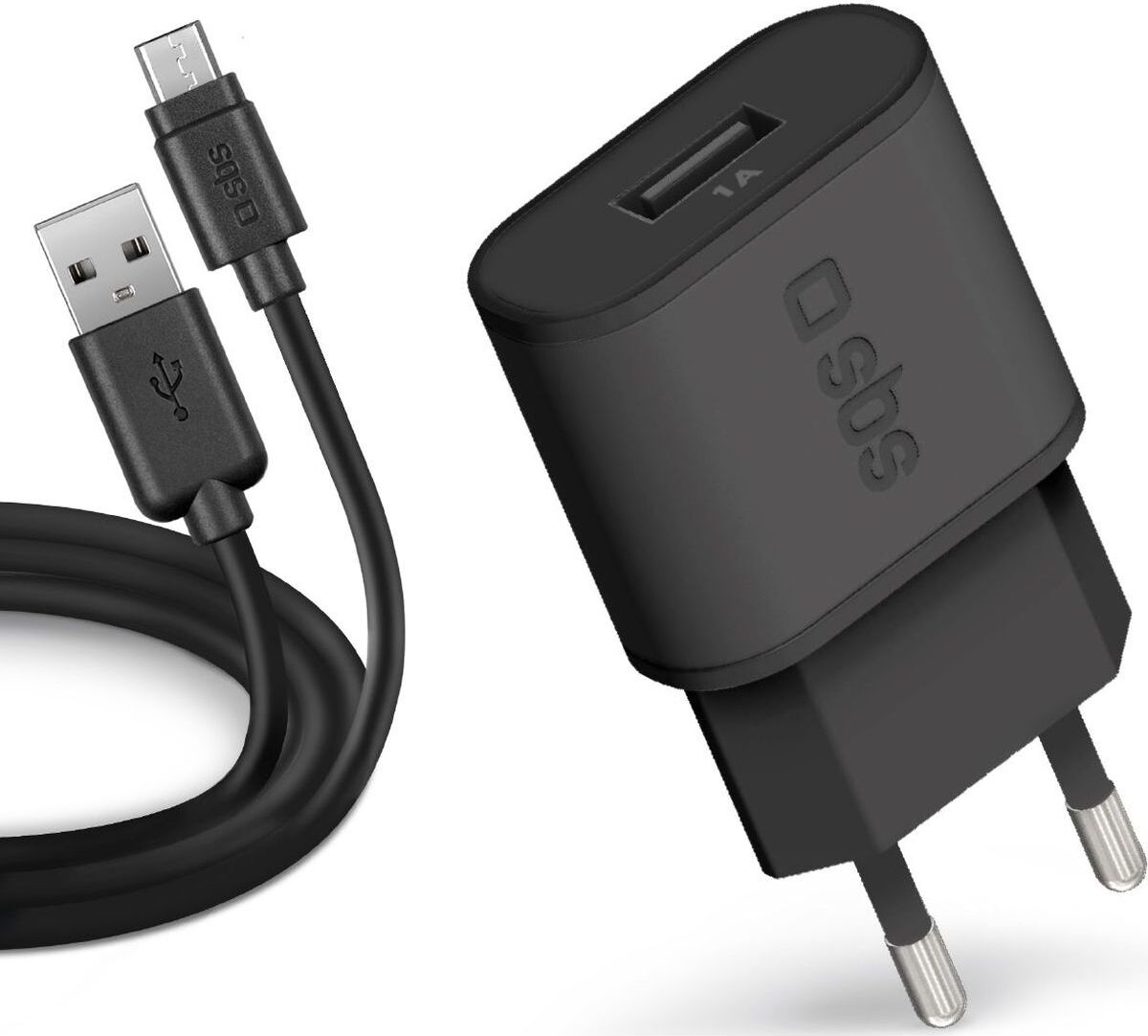 SBS nabíjačka Micro USB 1 meter 5W 1A - čierna