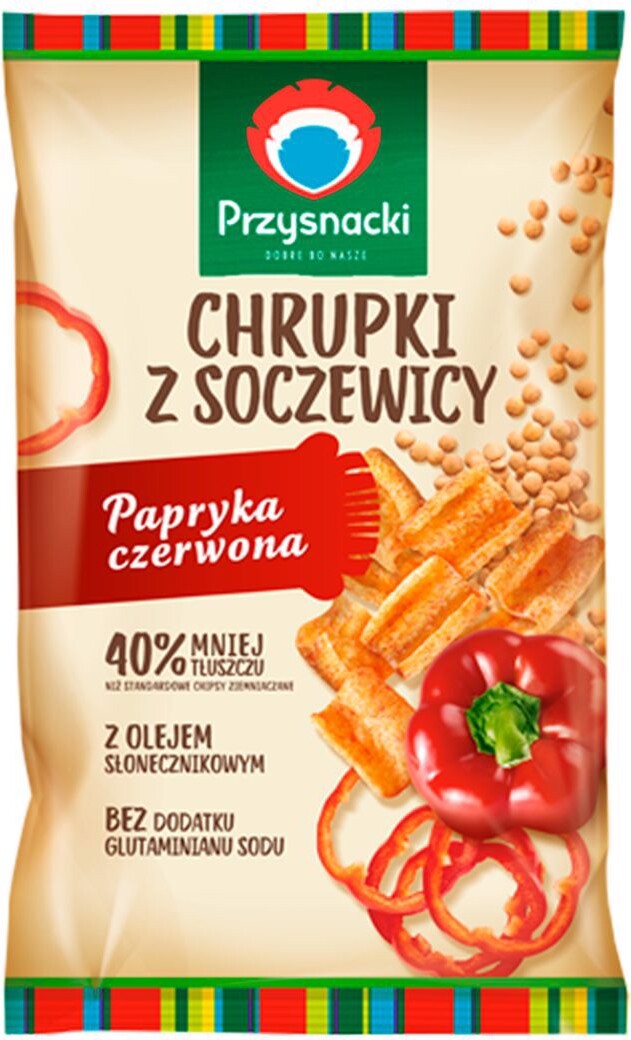 PRZYSNACKI Linsenchips Snacks mit Paprikageschmack 80 g