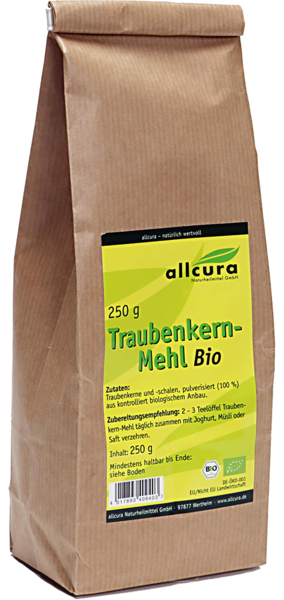 allcura Traubenkernmehl, 250 g Pulver 01325230