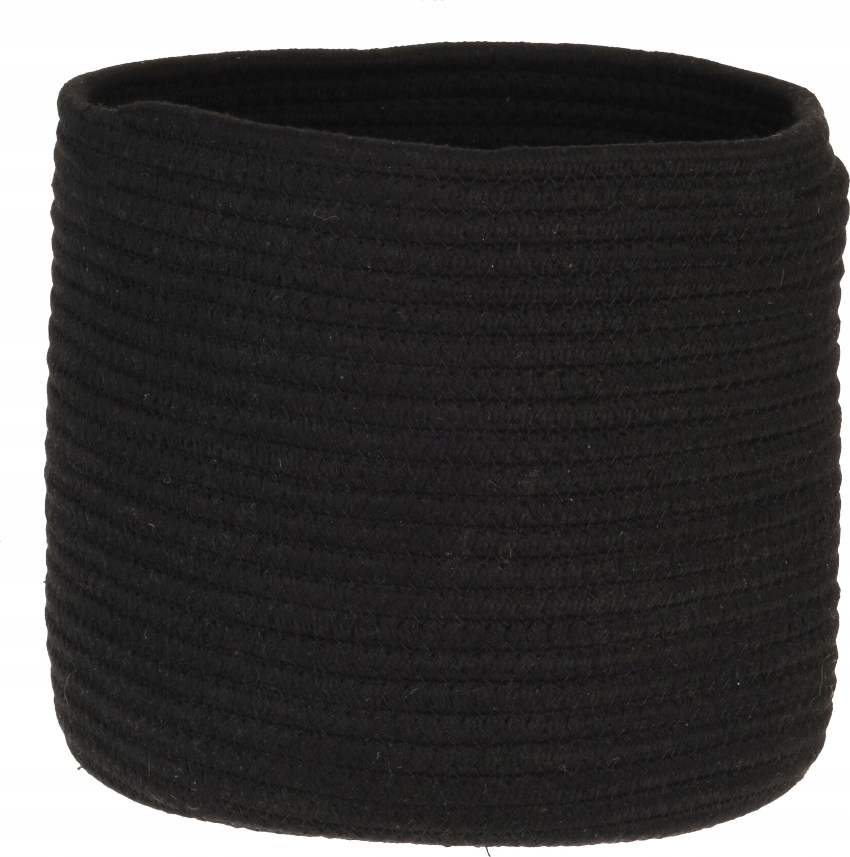 Koopman Blumentopfhalter aus Baumwolle schwarz 20 cm