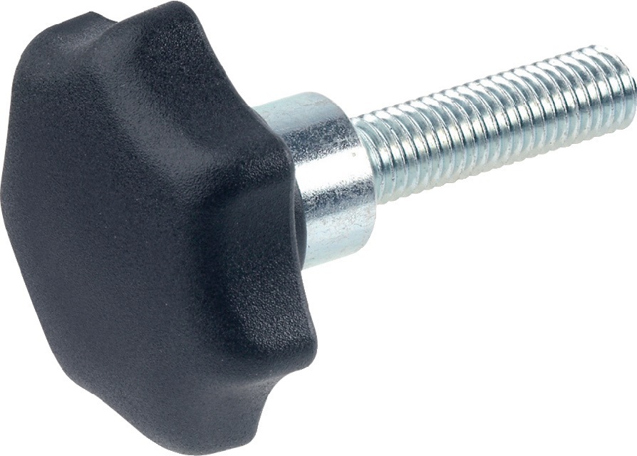 GANTER GRIFF Sterngriff GN 6336.4 Sterngriffschraube Kunststoff d1 32 mm d2 M 6 mm l25 mm 6336.4-ST-32-M6-25