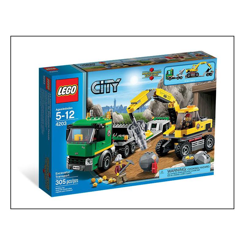 Lego 4203 Grubenbagger mit Transporter