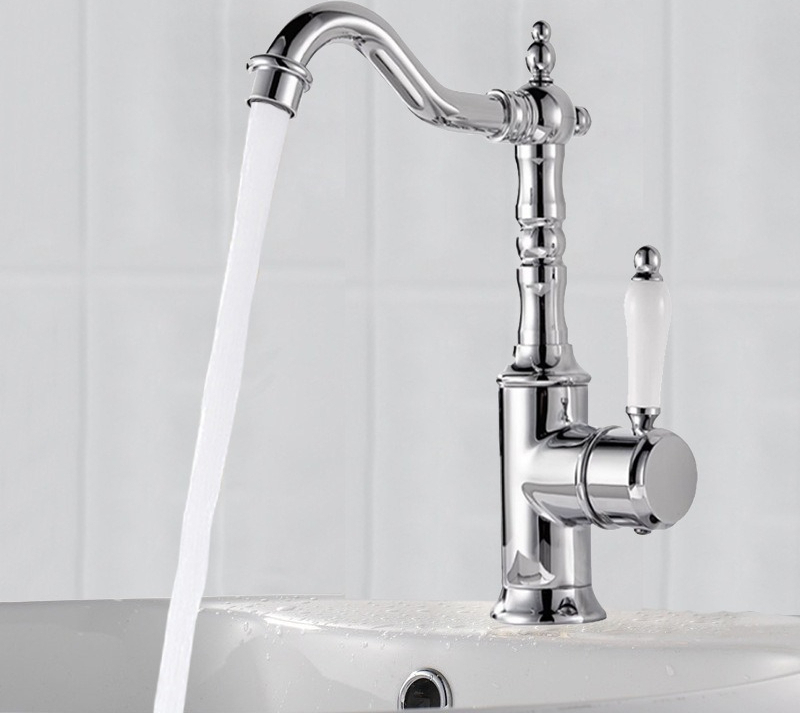 keepgogo Bad- & Duscharmaturen, Waschtischarmatur, Waschbeckenarmatur, Küchenarmatur, 360° drehbar, Armatur Küche, Spültischarmatur, Wasserhahn, Messing