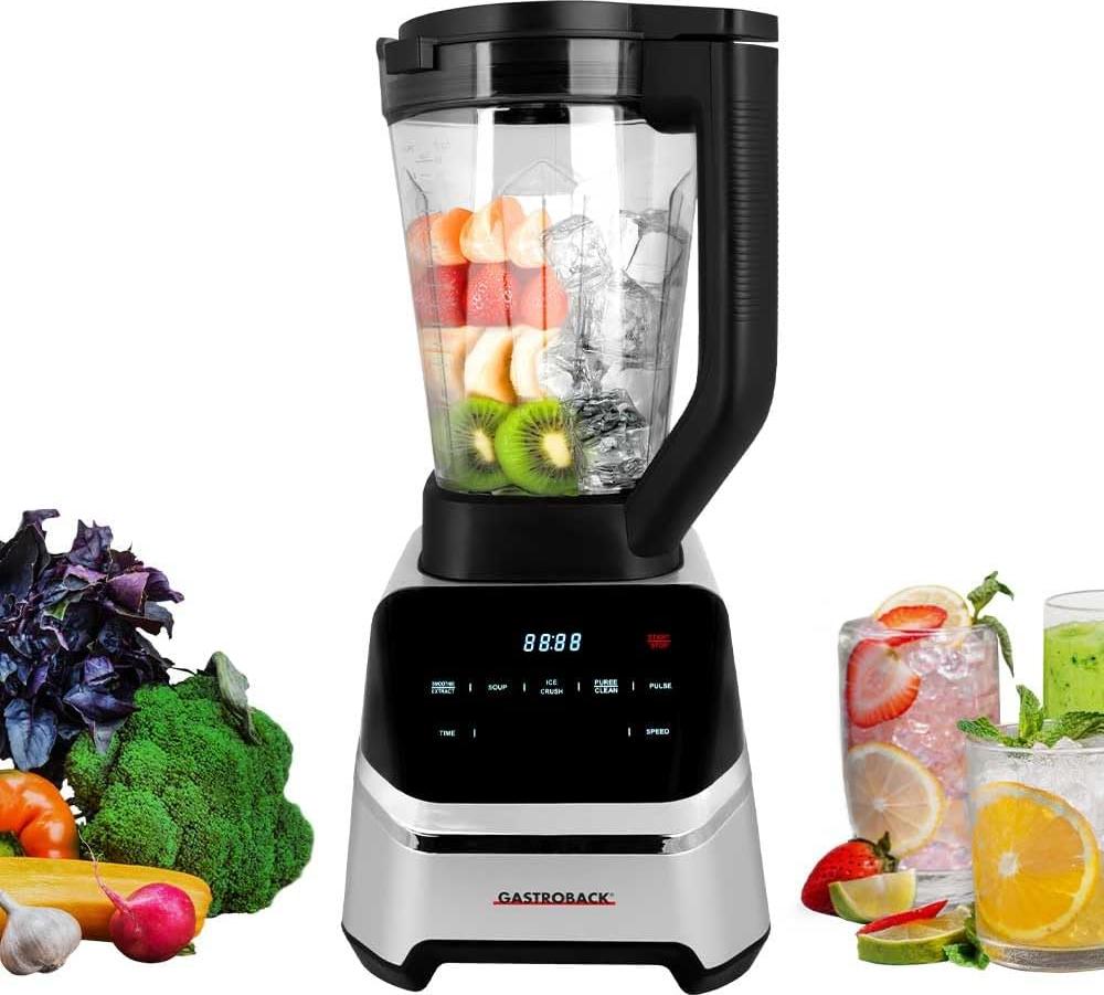 GASTROBACK Standmixer Hochleistungsmixer 2000 Watt - 2L Tritanbehälter, 40.000 UPM, 7 Programme (Suppenkocher, Smoothie, Eiswürfel) Profi Mixer