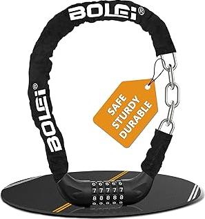 Akhan Fahrradschloss Zahlenschloss mit 5-Stellig Zahlencode,Fahrradschloss mit Gehärtete Stahlkettenglieder,Kettenschloss Fahrrad,Anti-Diebstahl Fahrradschlösser für Fahrrad,E-Bike,Tür,Zaun,Grill 174812802