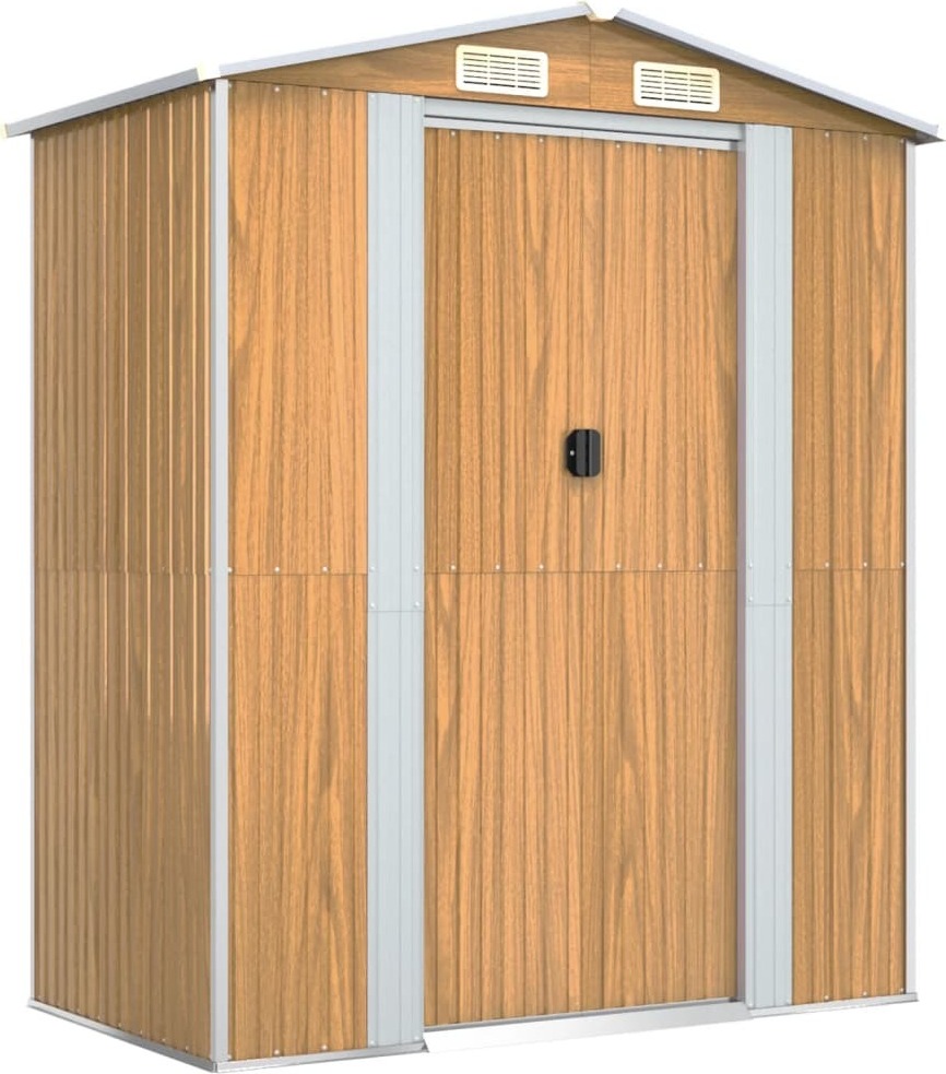 vidaXL Prístrešok na náradie svetlo hnedý 192x108x223 cm pozinkovaná oceľ