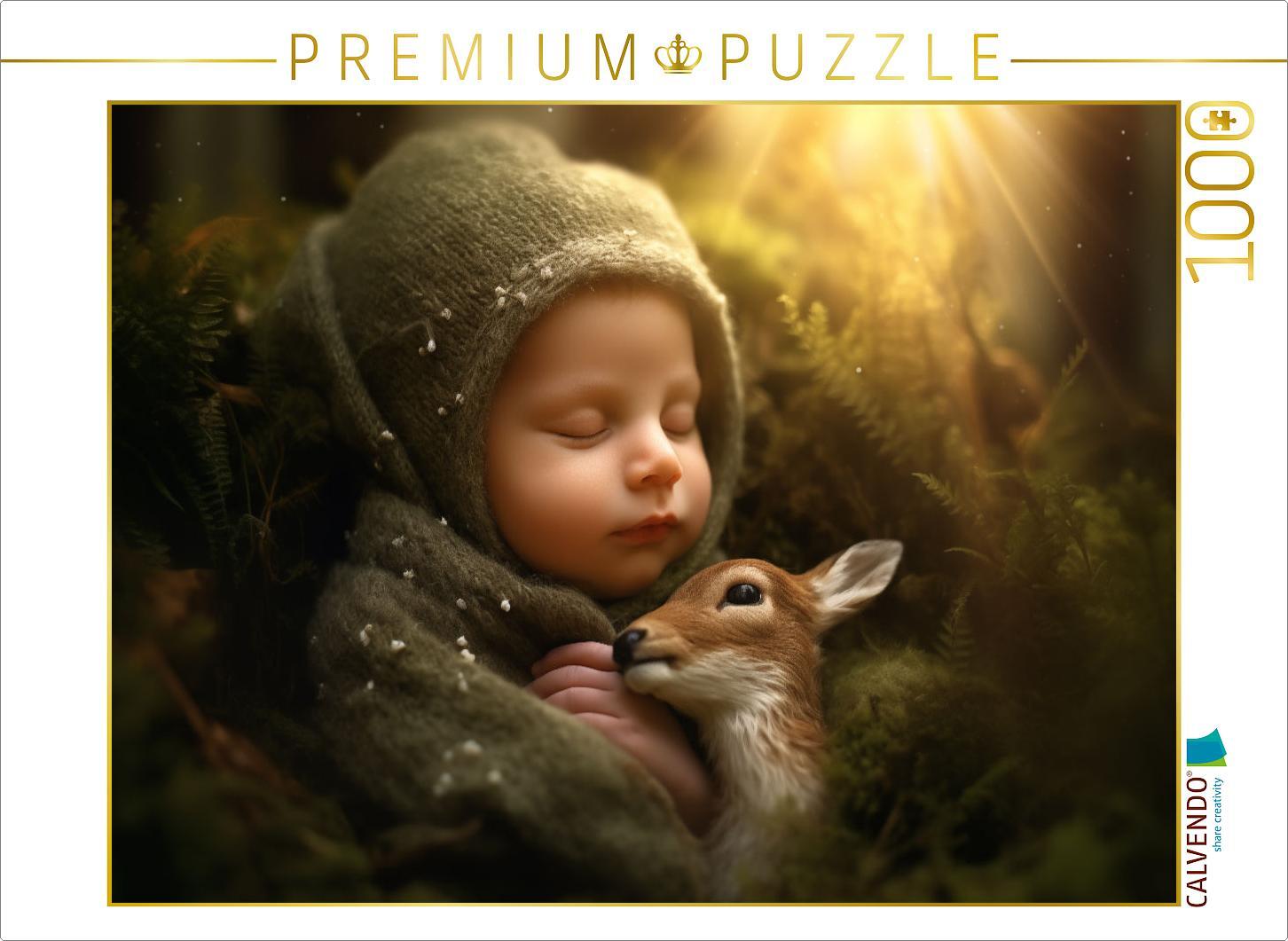 CALVENDO Puzzle Schlummernde Zärtlichkeit | 1000 Teile Lege-Größe 64x48cm Foto-Puzzle für glückliche Stunden