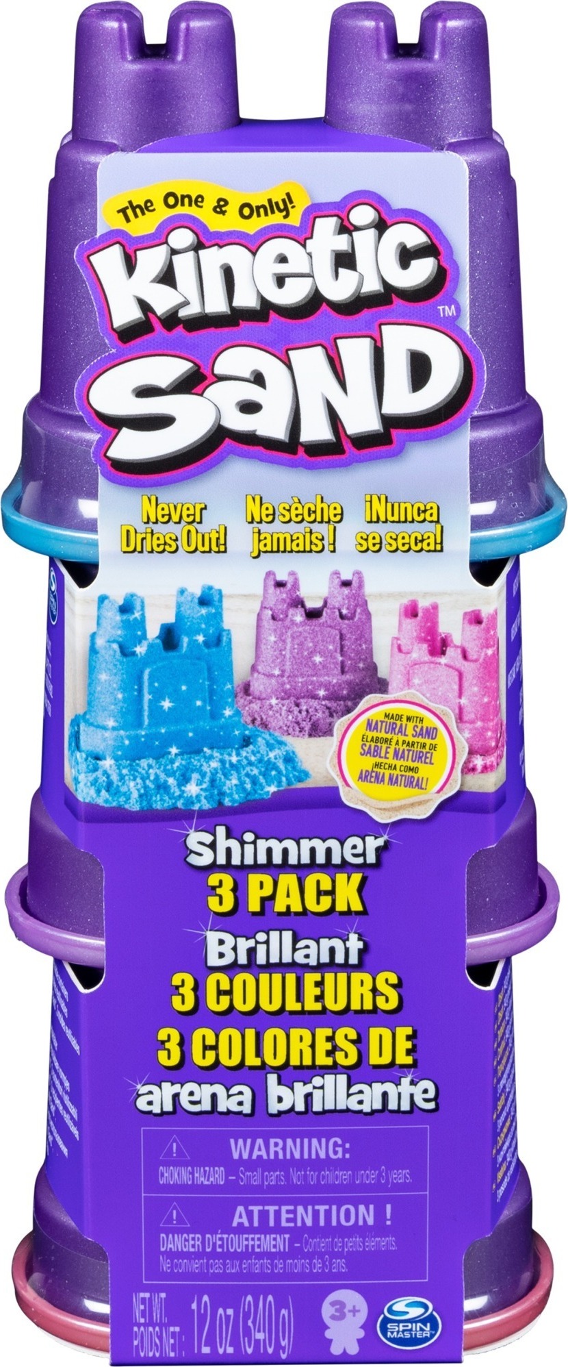 Kinetic Sand 907 G – Sable Magique Violet, Intérieur, Sans Gluten, Ne Sèche Jamais – Favorise La Créativité Et La Relaxation