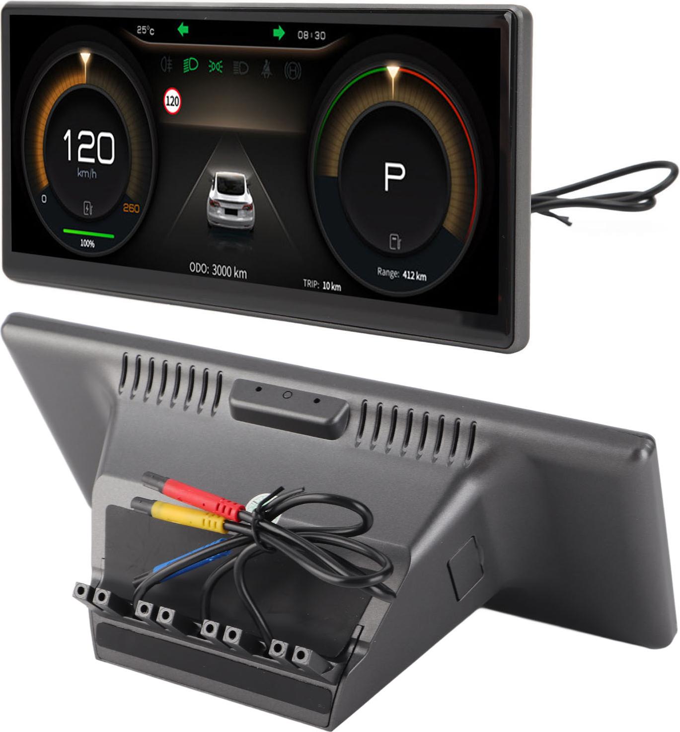 Gistuch 9-Zoll-IPS-Bildschirm Auto-Armaturenbrett-Display HUD LCD-Instrumentencluster-Ersatz für 3 Jahre