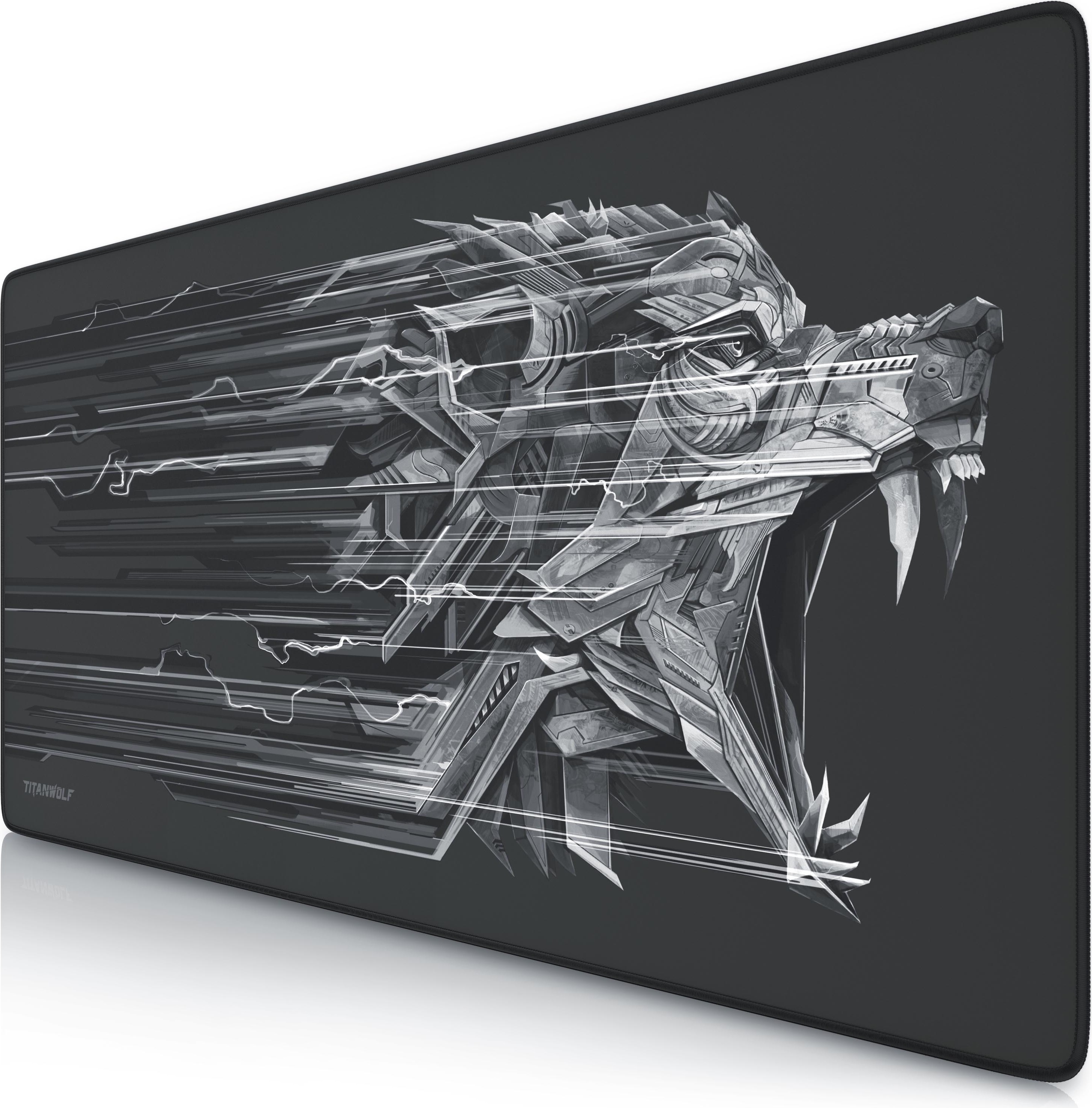 DCJJM Tappetino da scrivania anime con meduse, blu neon XL, per mouse, da gioco, oceano e luna, per computer, per tastiera, 80 x 30 cm, protezione per