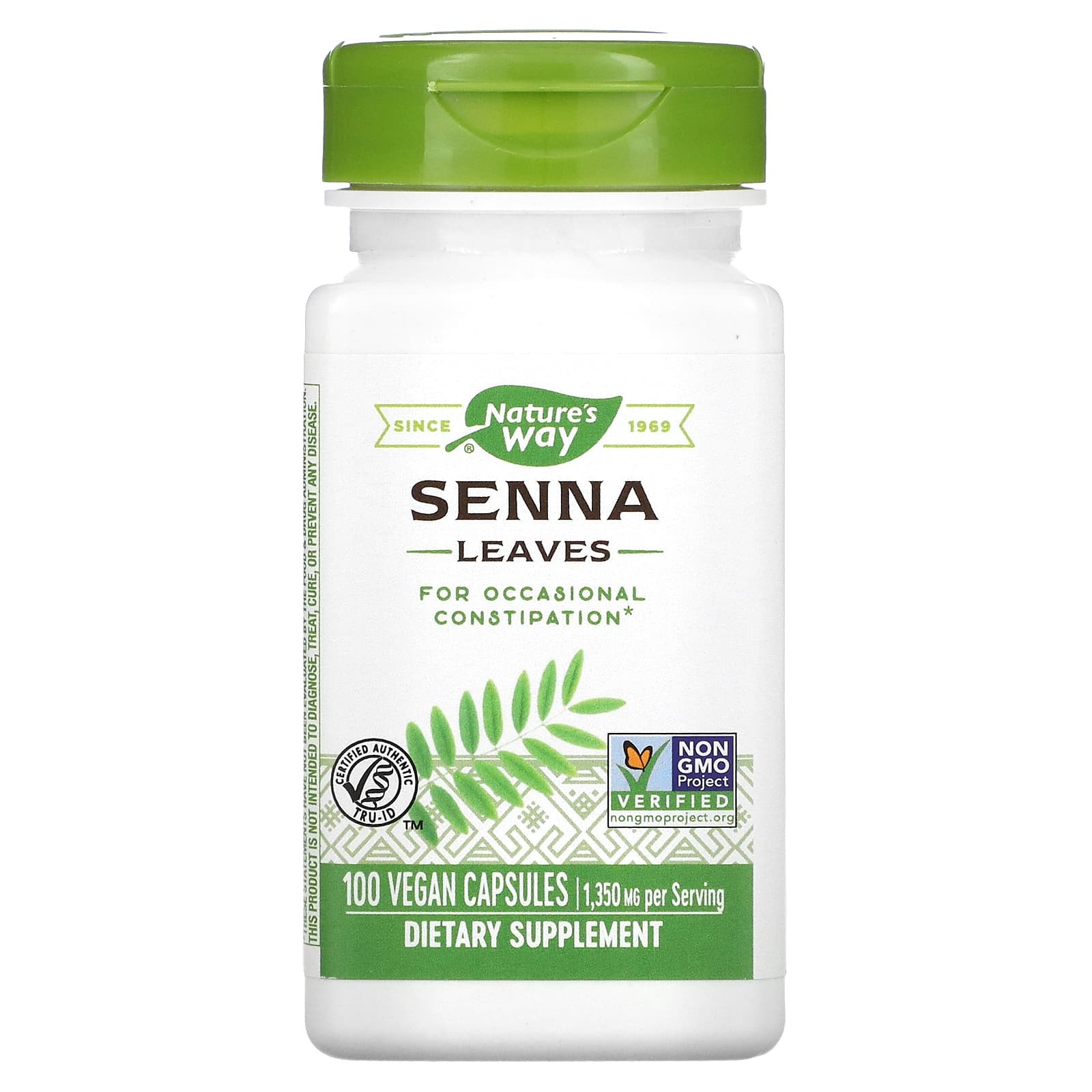 Nature's Way, Senna-Bltter, 1.350 mg, 100 vegane Kapseln (450 mg pro Kapsel)
