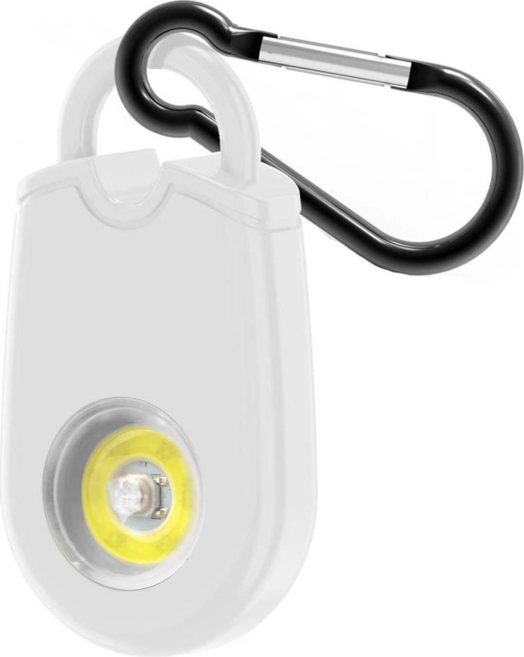INF Ultra Helle LED Persönlicher Sicherheitsalarm - 125dB Notfallalarm Weiß 392259