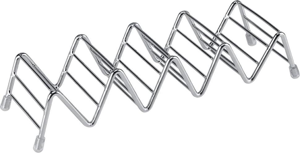 Markenlos Taco-Halter - Golf-Form Edelstahl Taco-Display-Ständer - Taco Shell-Regal für weiche und harte Taco-Schalen - Lkw-Lade (25*8*5cm)