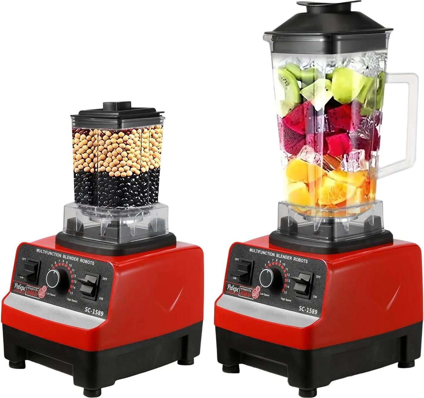 StarTech 2‑in‑1 Standmixer & Entsafter - Küchenmaschine - 2000 W Hochleistung - EU‑Stecker - Robustes Design - Weiß