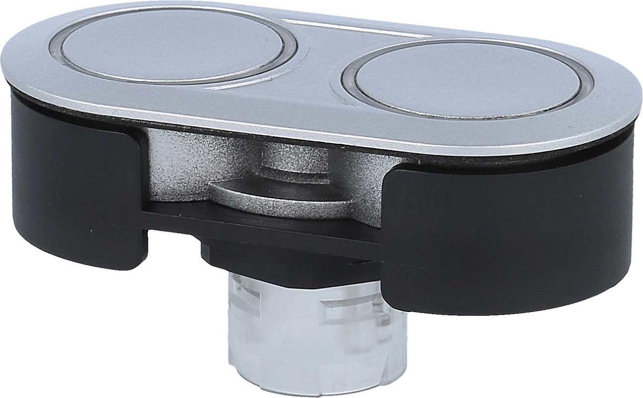 Georg Schlegel Doppeldrucktaste mit Ringbeleuchtung beleuchtbar, abgerundetes Rechteck, RONTRON-R-JUWEL Hub 3,0mm - 1 RRJDTLR