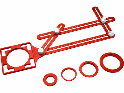 Schablone zum Übertragen von Winkeln und Positionen Extol Premium 8825122 Schablone zum Übertragen von Winkeln und Positionen Metall mit Positionsgebe