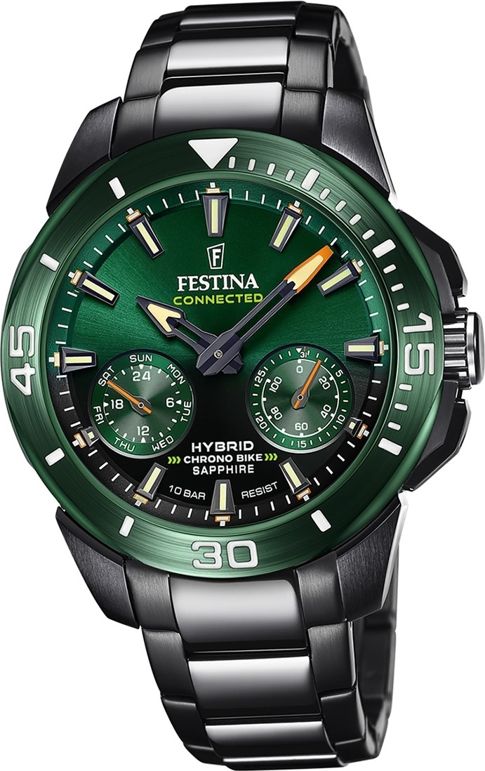 Pánske hodinky Festina z nehrdzavejúcej ocele čierne Festina Chrono Bike náramkové hodinky D2UF20646/1