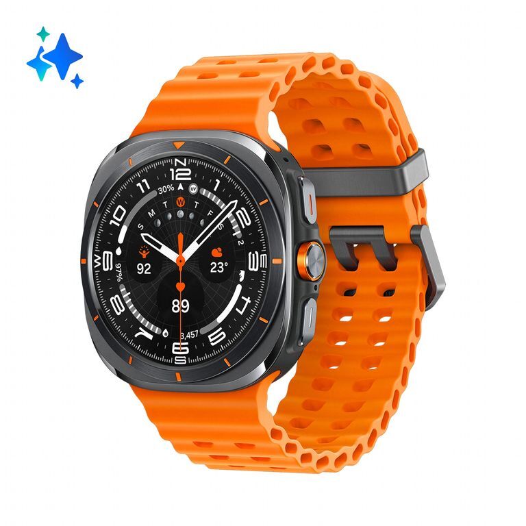 Samsung Galaxy Watch Ultra Smartwatch Galaxy AI, extrémna odolnosť, batéria s dlhou životnosťou, núdzová siréna, LTE, 47 mm titánovo sivé puzdro