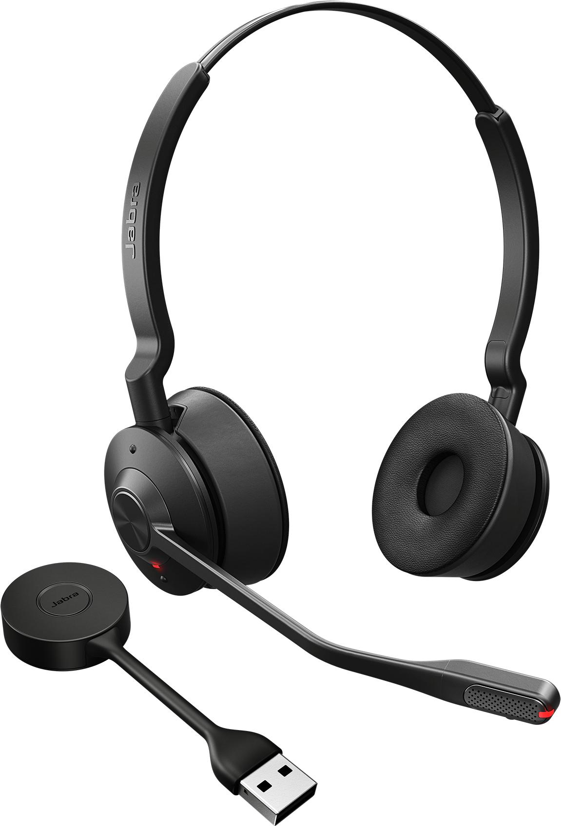 Jabra Engage 55 SE Stereo (Low Power) - náhlavná súprava - na uši - DECT - bezdrôtová - USB-A cez adaptér DECT - certifikovaná UC
