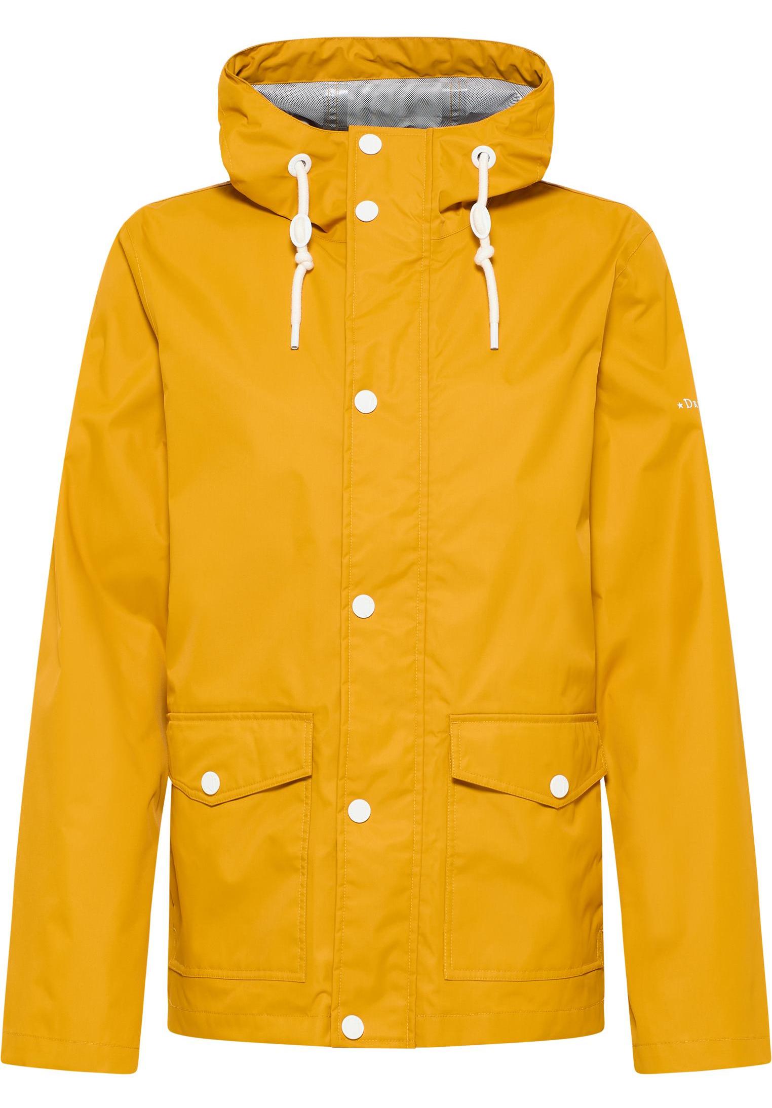 CALEY Herren Regenjacke mit einem dezenten Print auf der Oberstoffrückseite - Senf, XXL