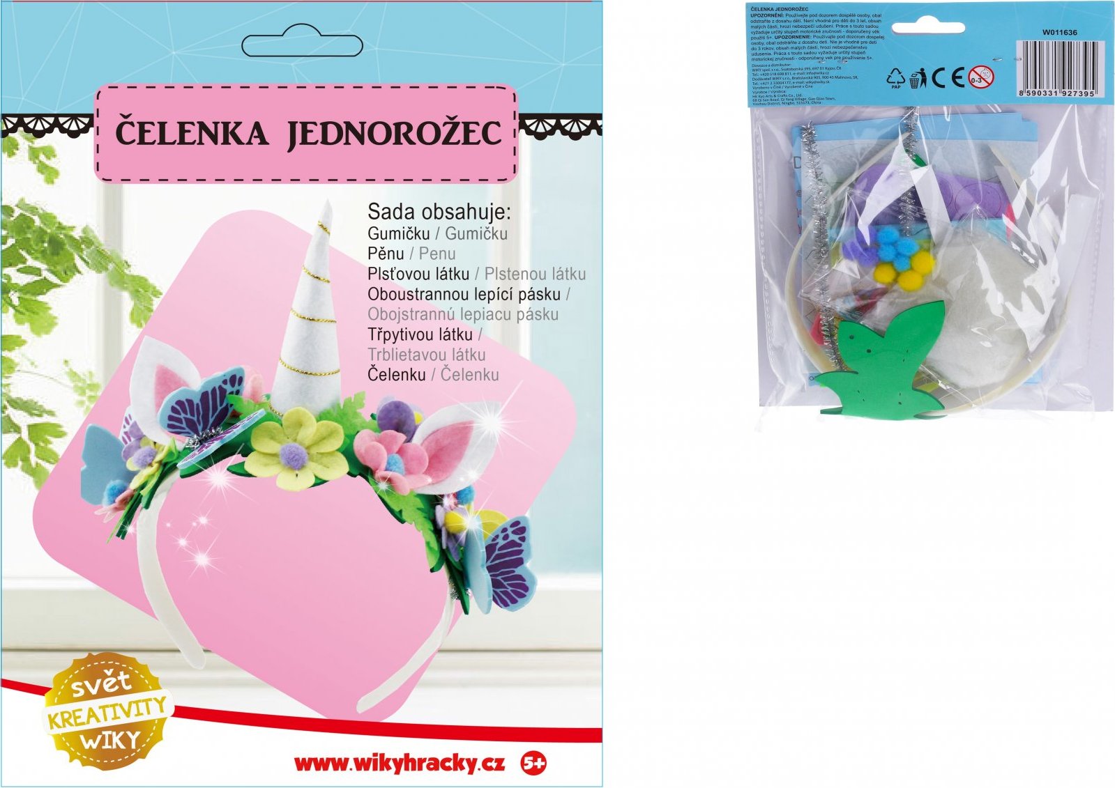 svět KREATIVITY WIKY Kreativ-Set - Einhorn-Stirnband